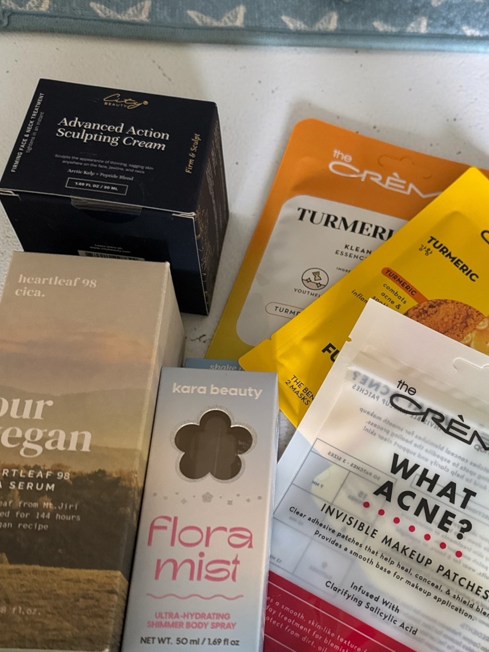 Lot 8 Vegan Serum,Sculpting Cream, the crème shop face masks bundle value >$100